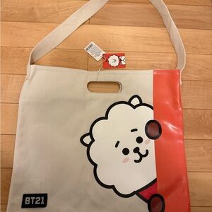 BT21 RJ Crossbody Bag - Cream and Orange